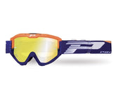 Maschera 3450-275 FL - Arancio Fluo/Blu, Lente a Specchio
